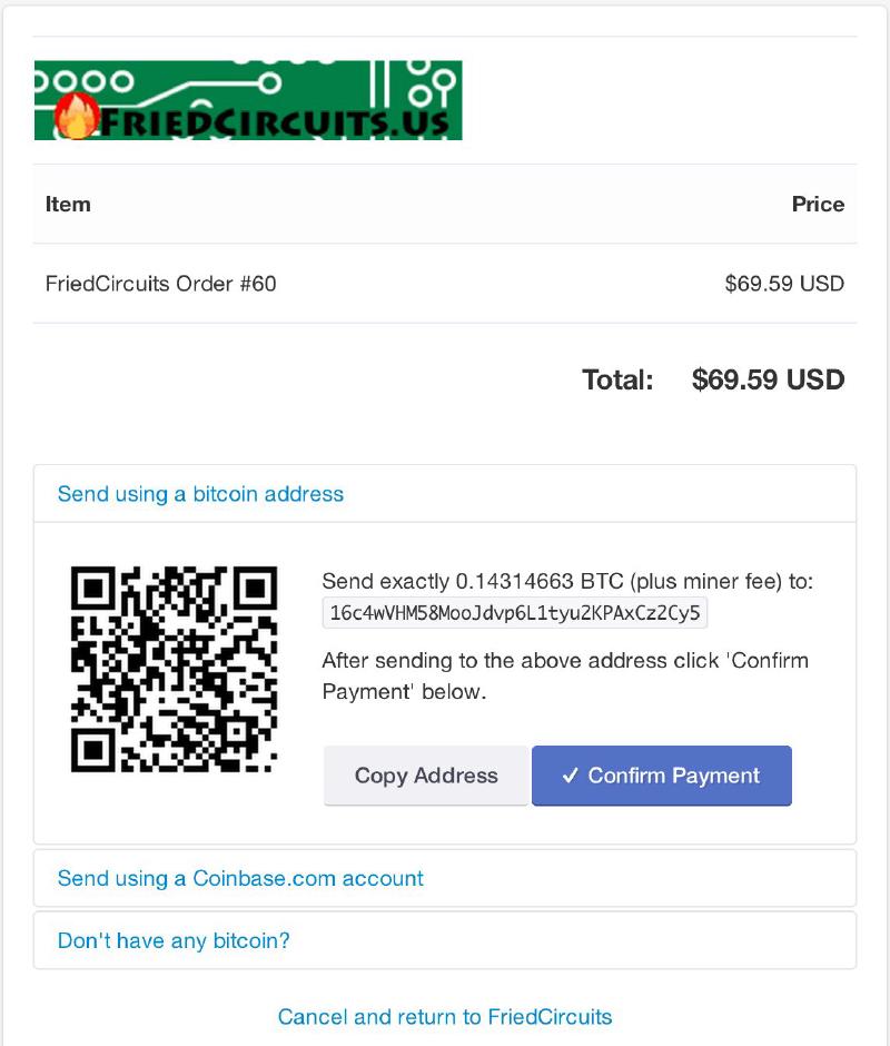 FC Bitcoin Send Payment